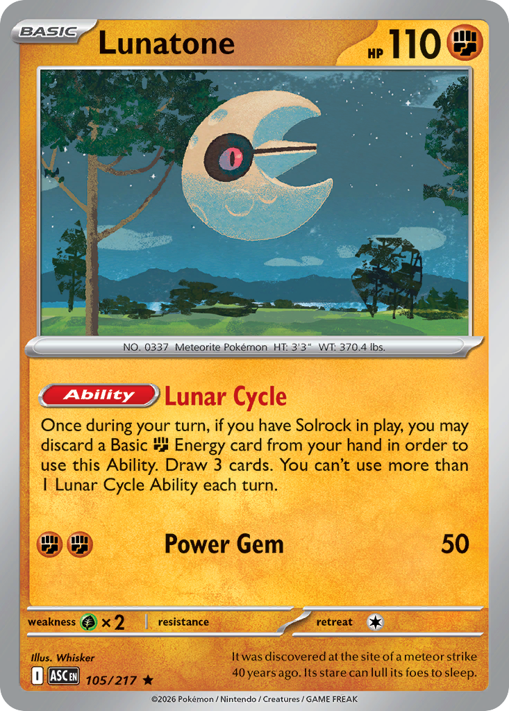 Lunatone (105/217) - Ascended Heroes (ASC)