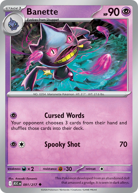 Banette (91/217) - Ascended Heroes (ASC)