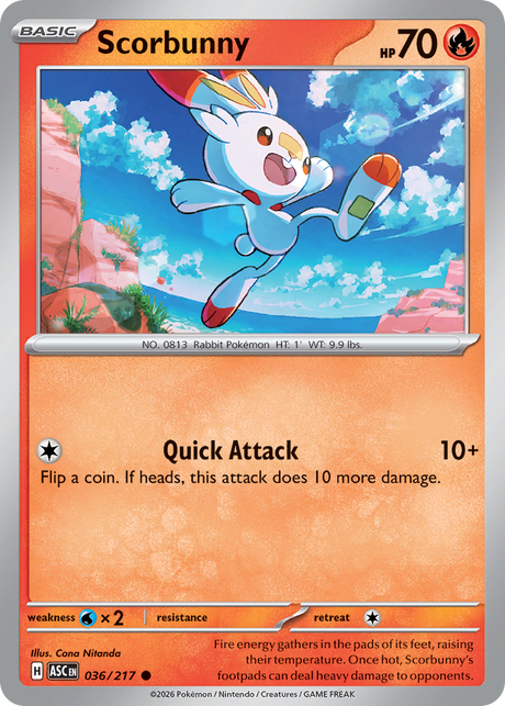 Scorbunny (36/217) - Ascended Heroes (ASC)