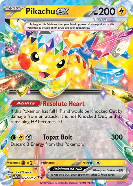 Pikachu ex (57/217) - Ascended Heroes (ASC)