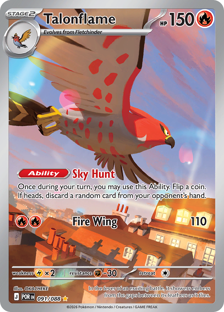 Talonflame (91/88) - [Illustration Rare] Perfect Order (POR)