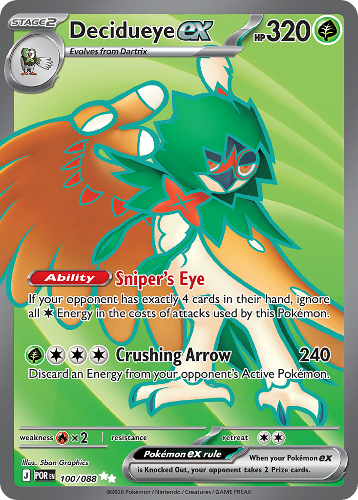 Decidueye ex (100/88) - [Full Art] Perfect Order (POR)