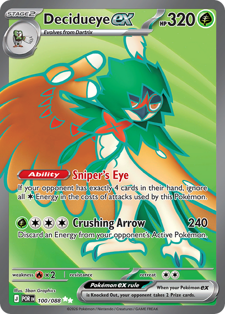 Decidueye ex (100/88) - [Full Art] Perfect Order (POR)