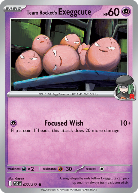 Team Rocket's Exeggcute (77/217) - Ascended Heroes (ASC)