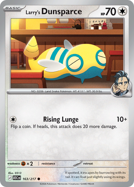 Larry's Dunsparce (163/217) - Ascended Heroes (ASC)