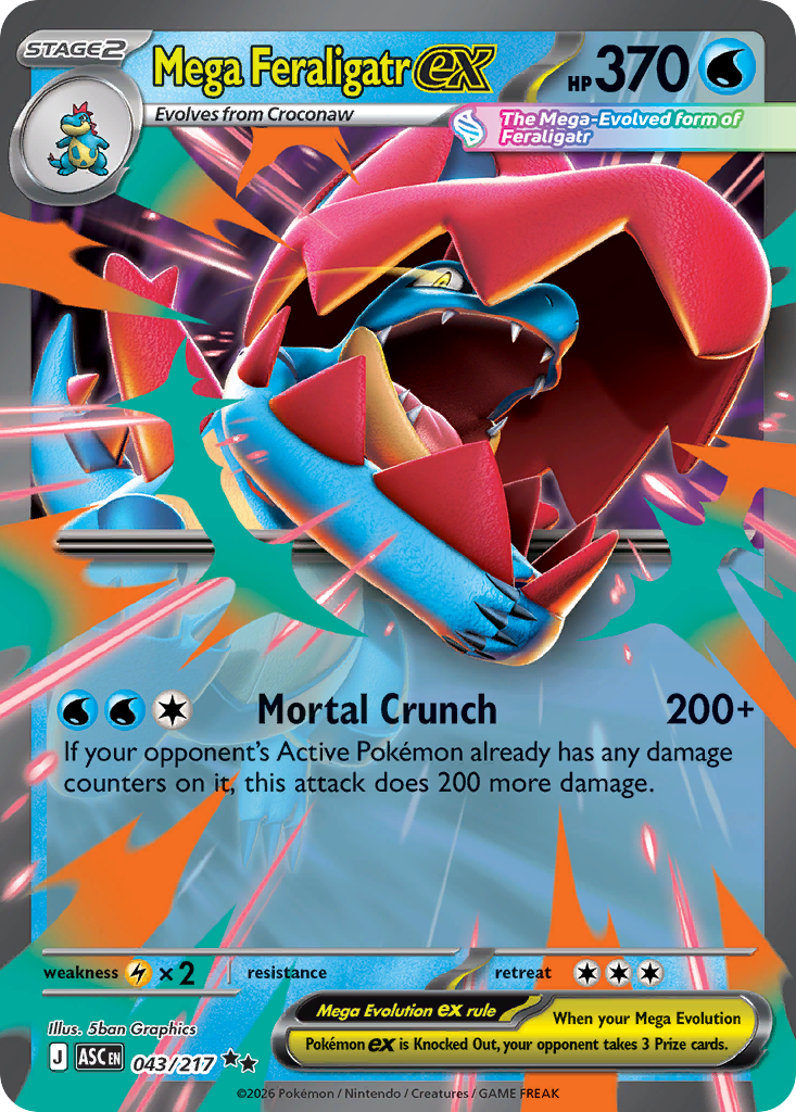 Mega Feraligatr ex (43/217) - Ascended Heroes (ASC)