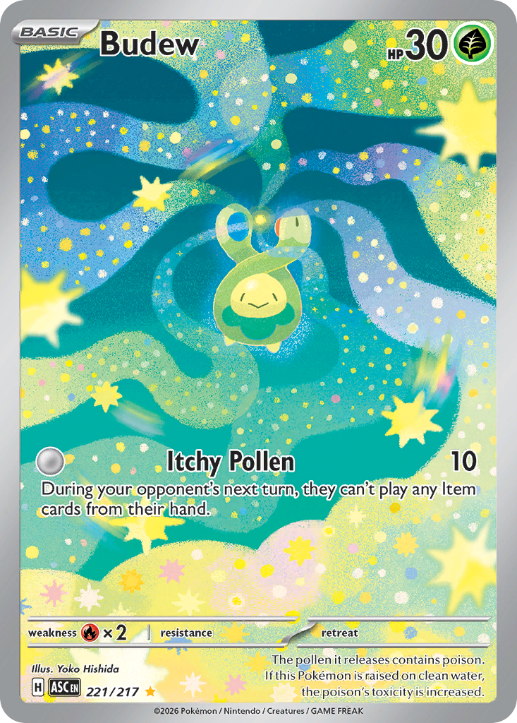 Budew (221/217) - [Illustration Rare] Ascended Heroes (ASC)