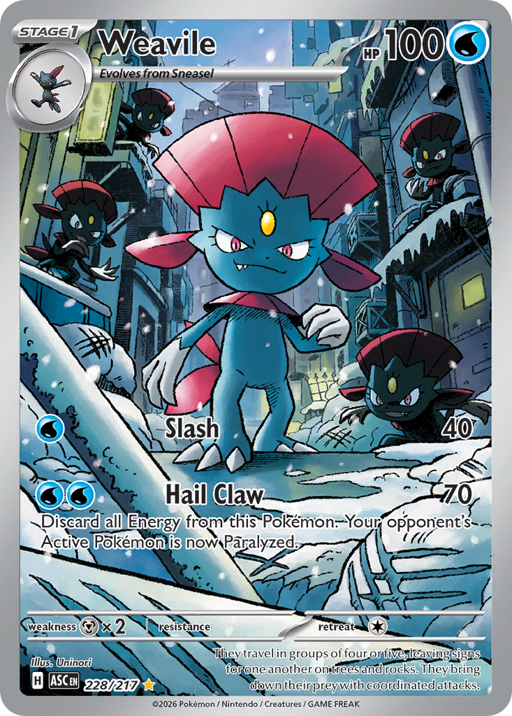 Weavile (228/217) - [Illustration Rare] Ascended Heroes (ASC)