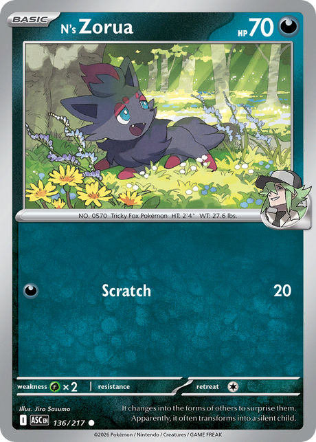 N's Zorua (136/217) - Ascended Heroes (ASC)