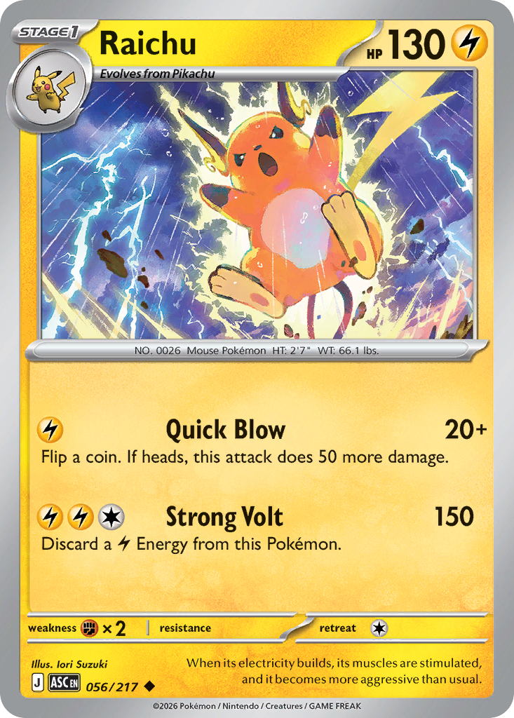 Raichu (56/217) - Ascended Heroes (ASC)