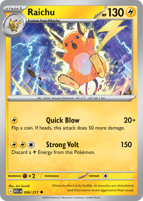Raichu (56/217) - Ascended Heroes (ASC)