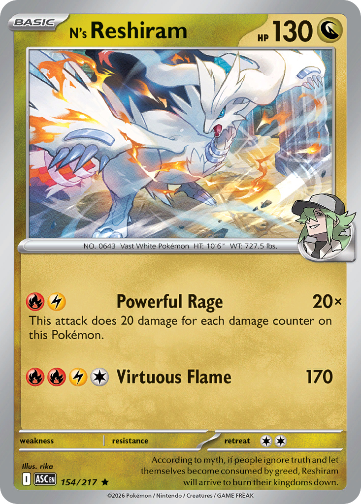 N's Reshiram (154/217) - Ascended Heroes (ASC)