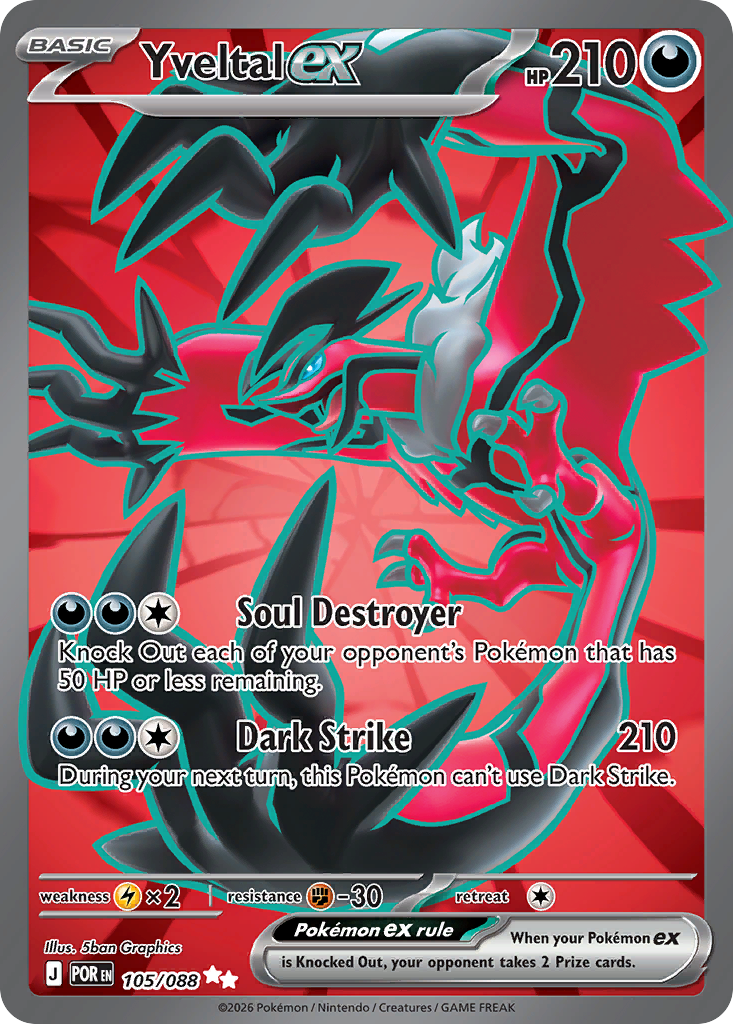 Yveltal ex (105/88) - [Full Art] Perfect Order (POR)