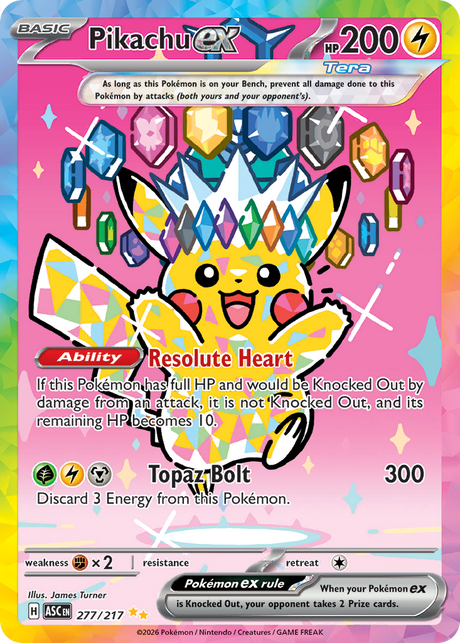 Pikachu ex (277/217) - [Special Illustration Rare] Ascended Heroes (ASC)