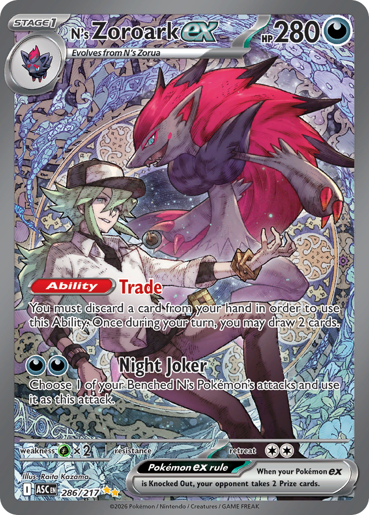 N's Zoroark ex (286/217) - [Special Illustration Rare] Ascended Heroes (ASC)