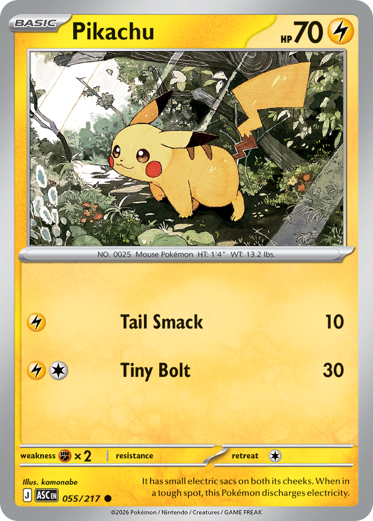 Pikachu (55/217) - Ascended Heroes (ASC)