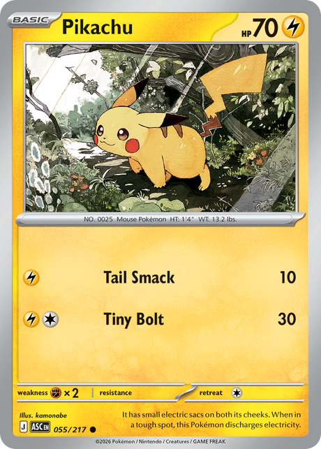 Pikachu (55/217) - Ascended Heroes (ASC)
