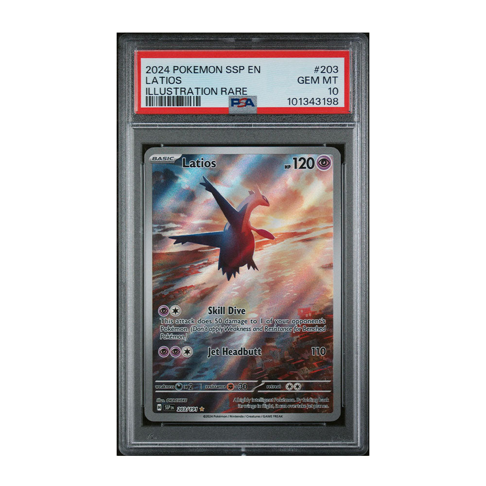 Latios 203/191 - [Holo, Graded PSA 10] SV08: Surging Sparks (SV08)
