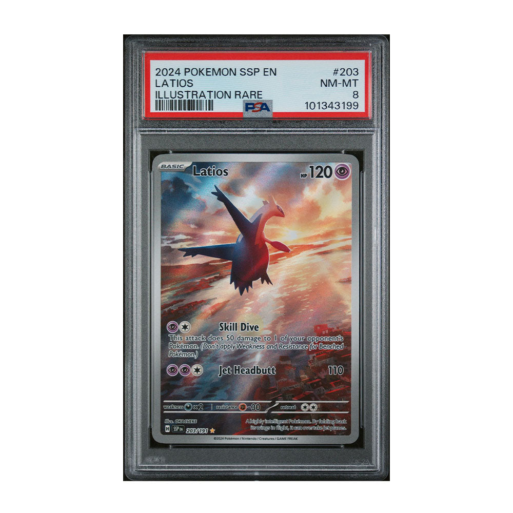 Latios 203/191 - [Holo, Graded PSA 8] SV08: Surging Sparks (SV08)