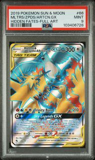 Moltres & Zapdos & Articuno Gx #66 - [Graded PSA 9] Sun & Moon Hidden Fates