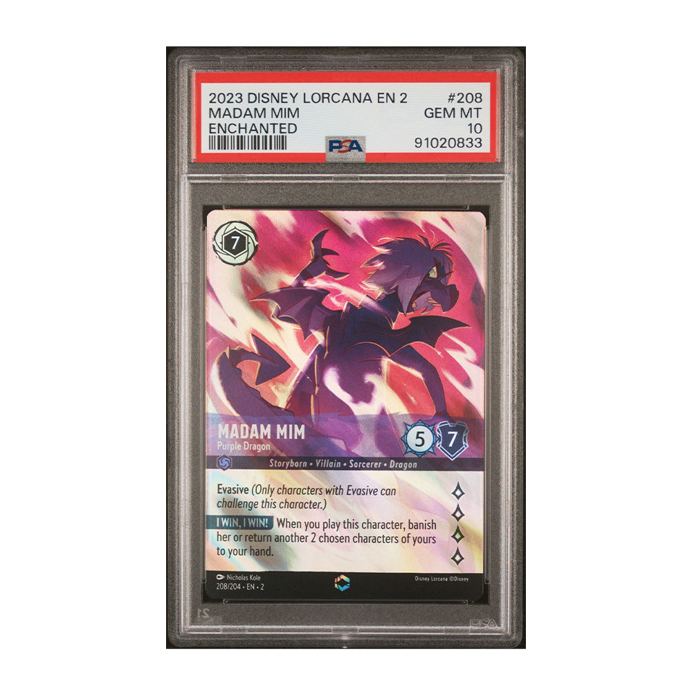 Madam Mim - Purple Dragon - [Foil, Enchanted, PSA Grade 10] Rise of the Floodborn (2)