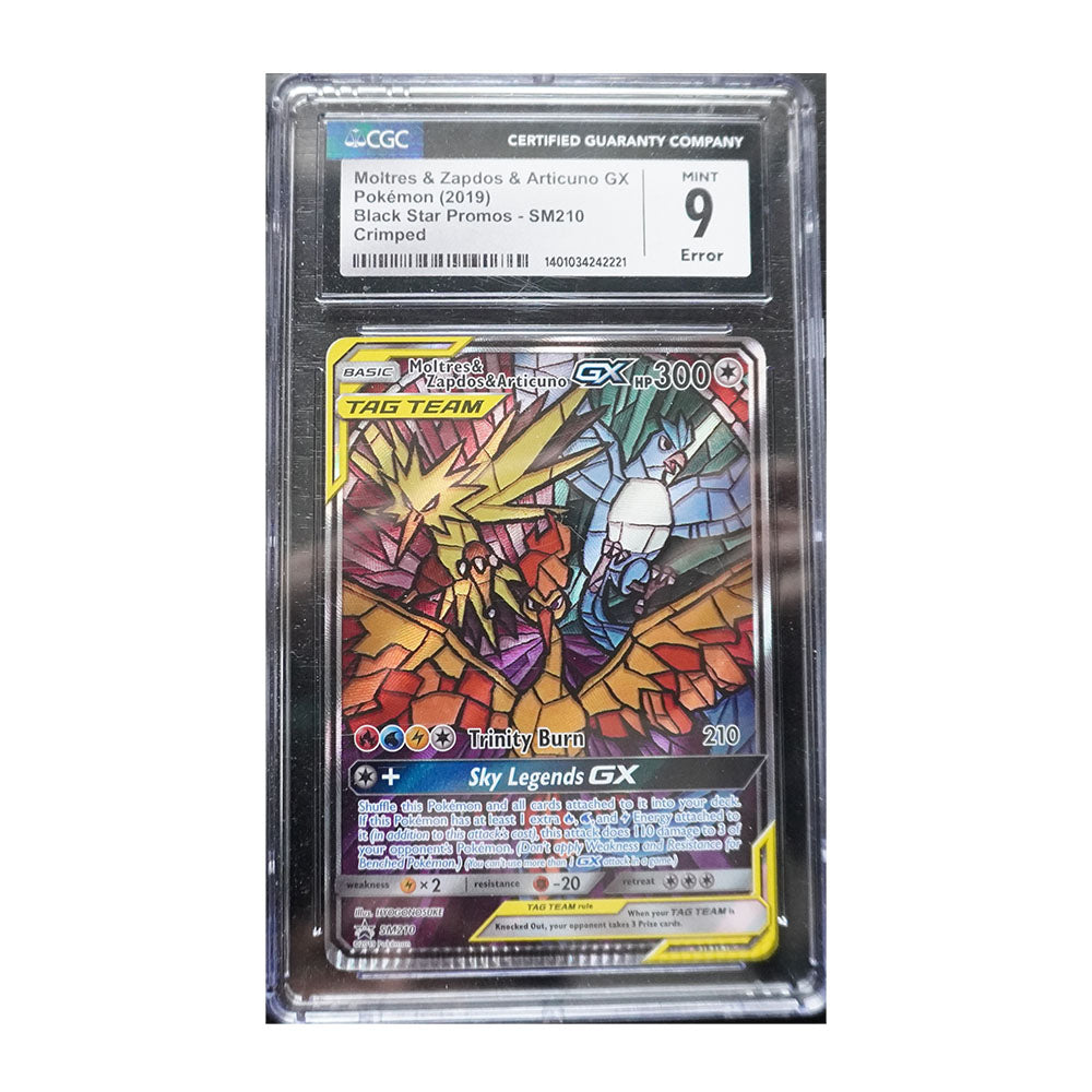 Moltres & Zapdos & Articuno GX #SM210 (Crimped) [Holo, Graded CGC 9] - SM Promos (SMP)