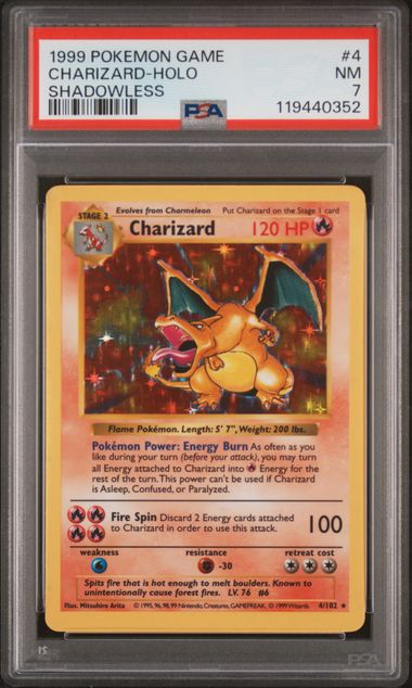 Charizard [Shadowless] #4 - [Graded PSA 7]  Base Set (Shadowless) (BSS)
