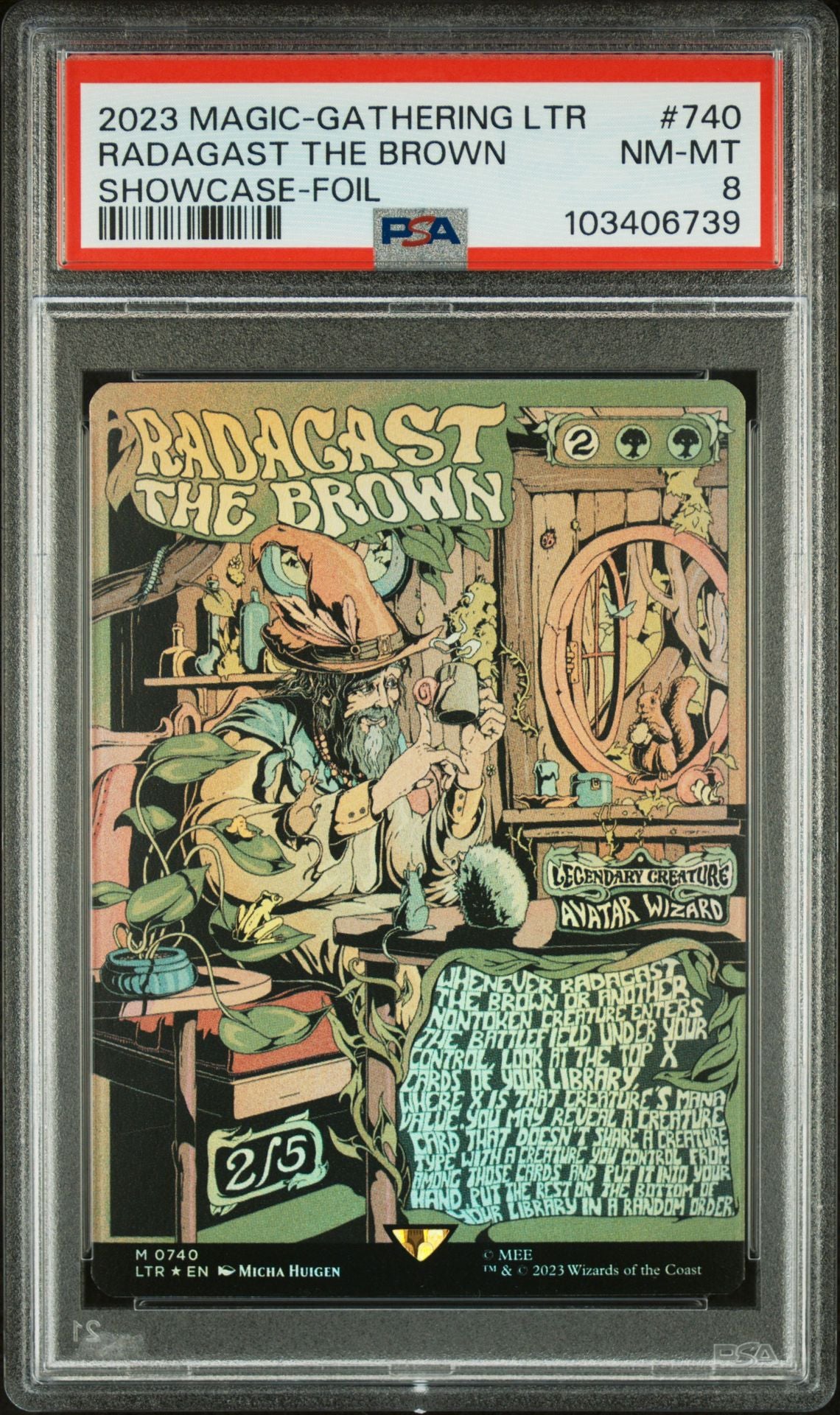 Radagast the Brown (Borderless Poster) - [Graded PSA 8] Universes Beyond: The Lord of the Rings: Tales of Middle-earth (LTR)