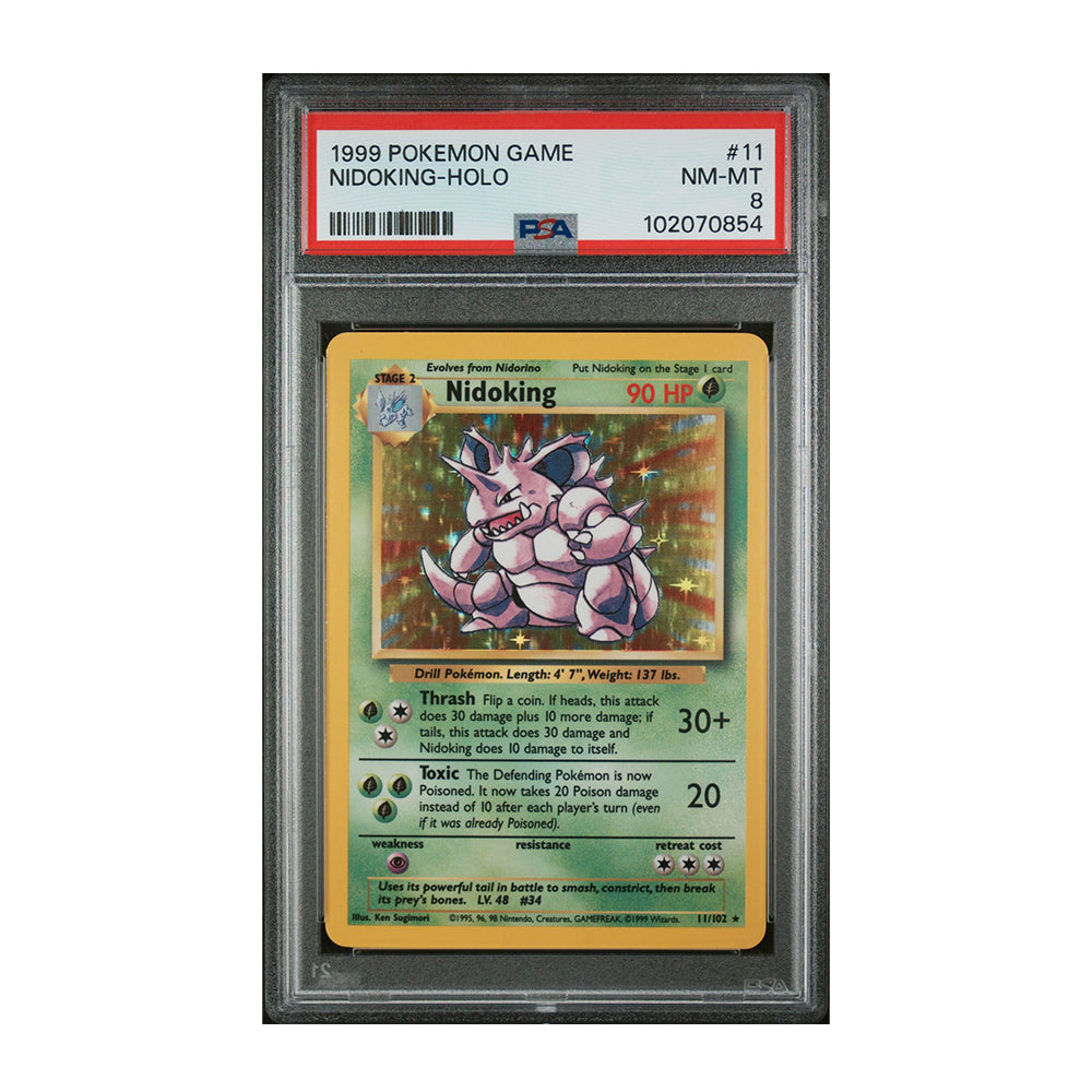 Nidoking [Holo, Graded PSA 8] - Base Set (BS)