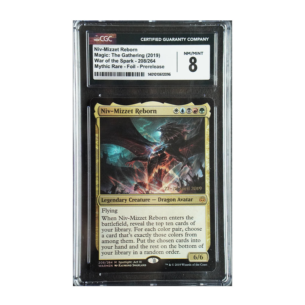 Niv-Mizzet Reborn - (Prerelease) [Foil, Graded CGC 8] War of the Spark   Alchemist's Refuge