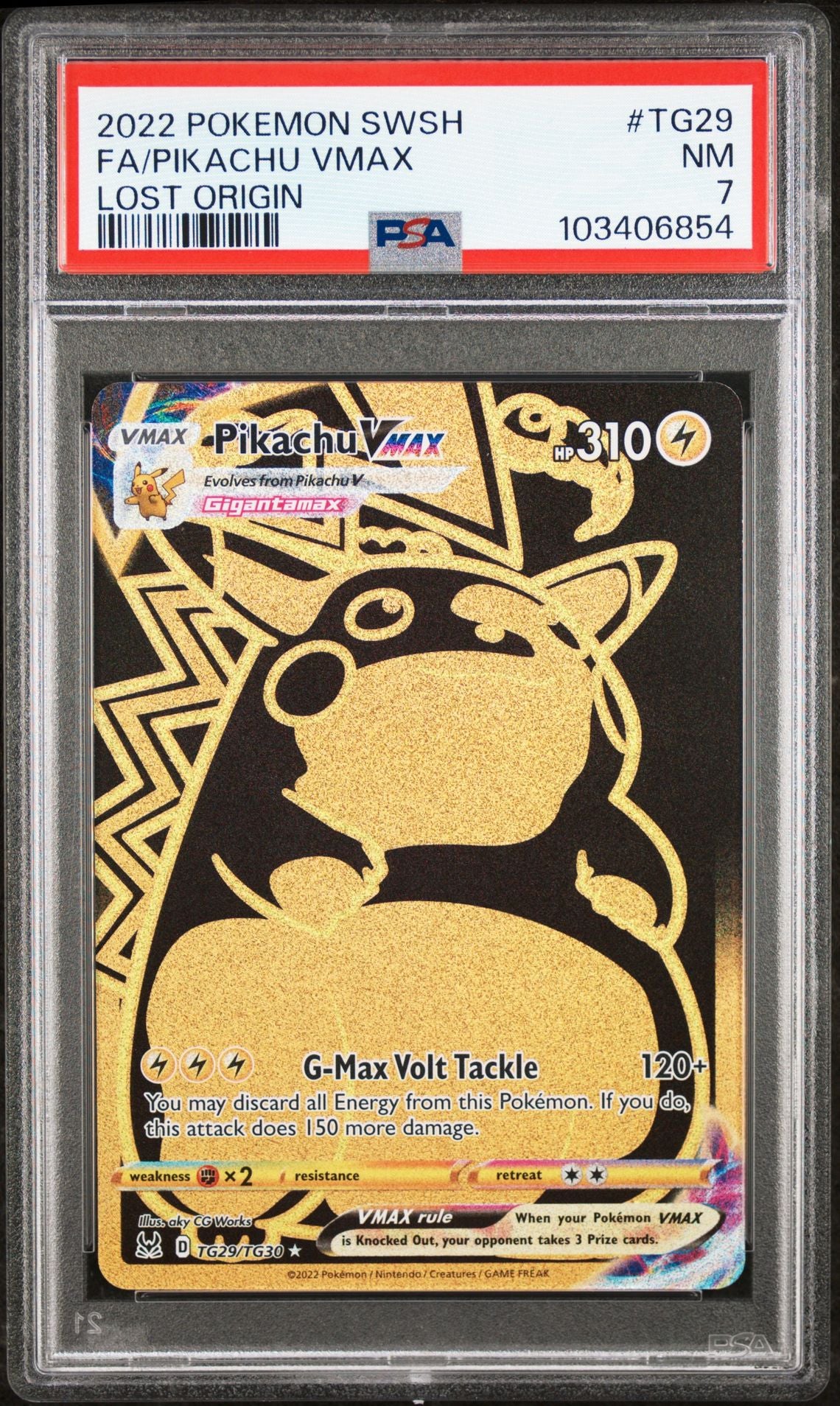 Pikachu Vmax #TG29 - [Graded PSA 7] Sword & Shield Lost Origin