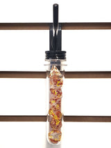 Old School 7 Piece DnD RPG Dice Set: Infused - Orange Butterfly w/ Yellow