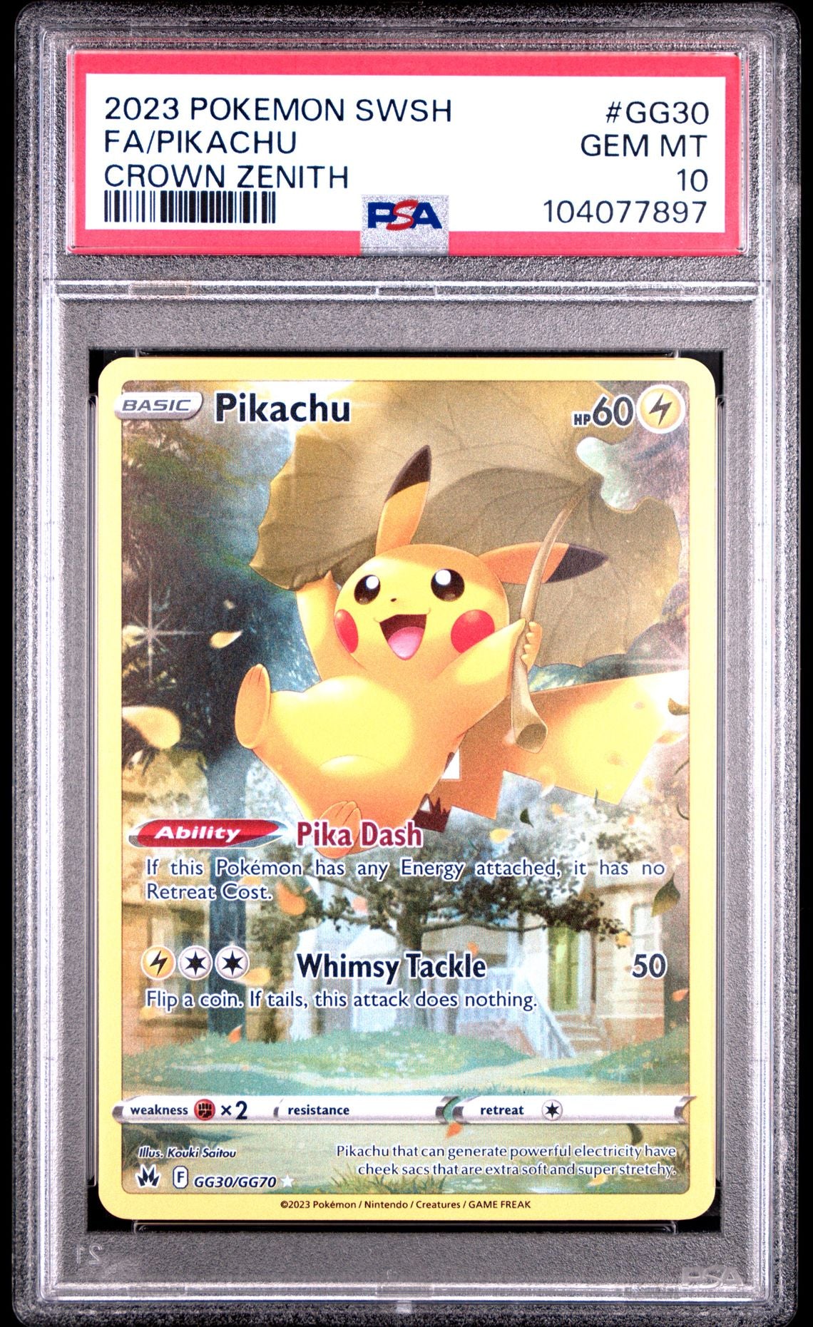 Pikachu #GG30 - [Graded PSA 10] Sword And Shield Crown Zenith