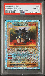 Rhydon #35 - [Reverse Holo, Graded PSA 8] Legendary Collection