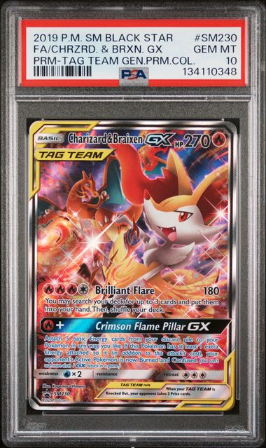 Charizard & Braixen GX #SM230- [Graded PSA 10]  SM Promos (SMP)
