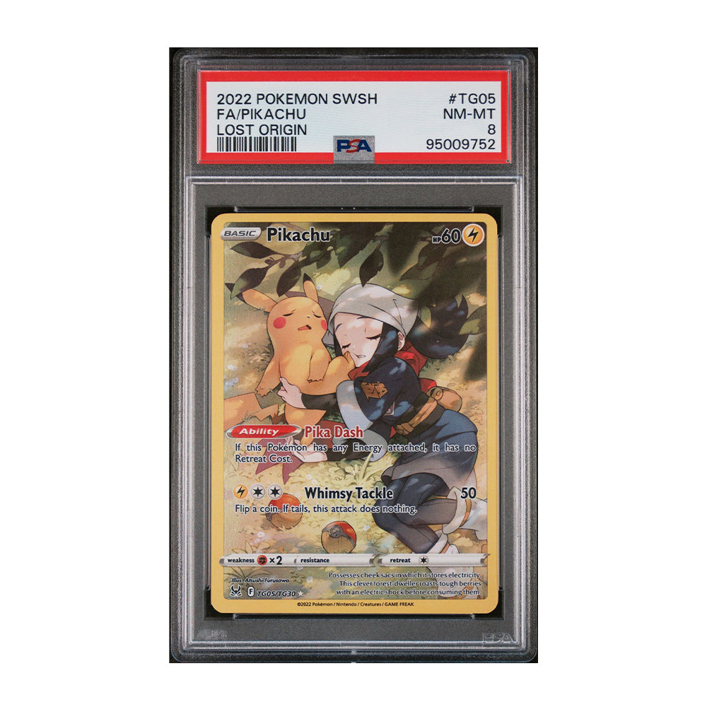 Pikachu [Holo, Graded PSA 8] - SWSH11: Lost Origin Trainer Gallery (SWSH11: TG)