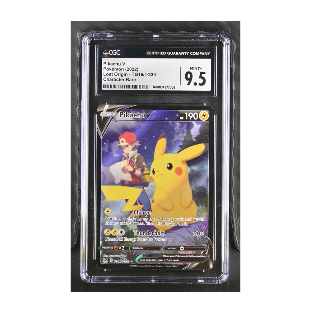 Pikachu V  - [Graded CGC 9.5] SWSH11: Lost Origin Trainer Gallery (SWSH11: TG)