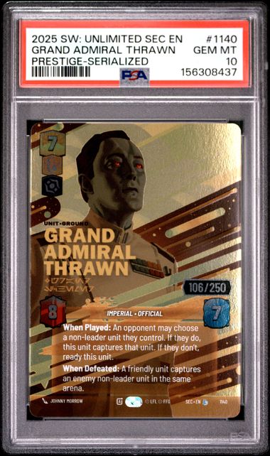 Grand Admiral Thrawn - Grand Schemer (Serialized) #1140 - [Graded PSA 10] Secrets of Power (SEC)