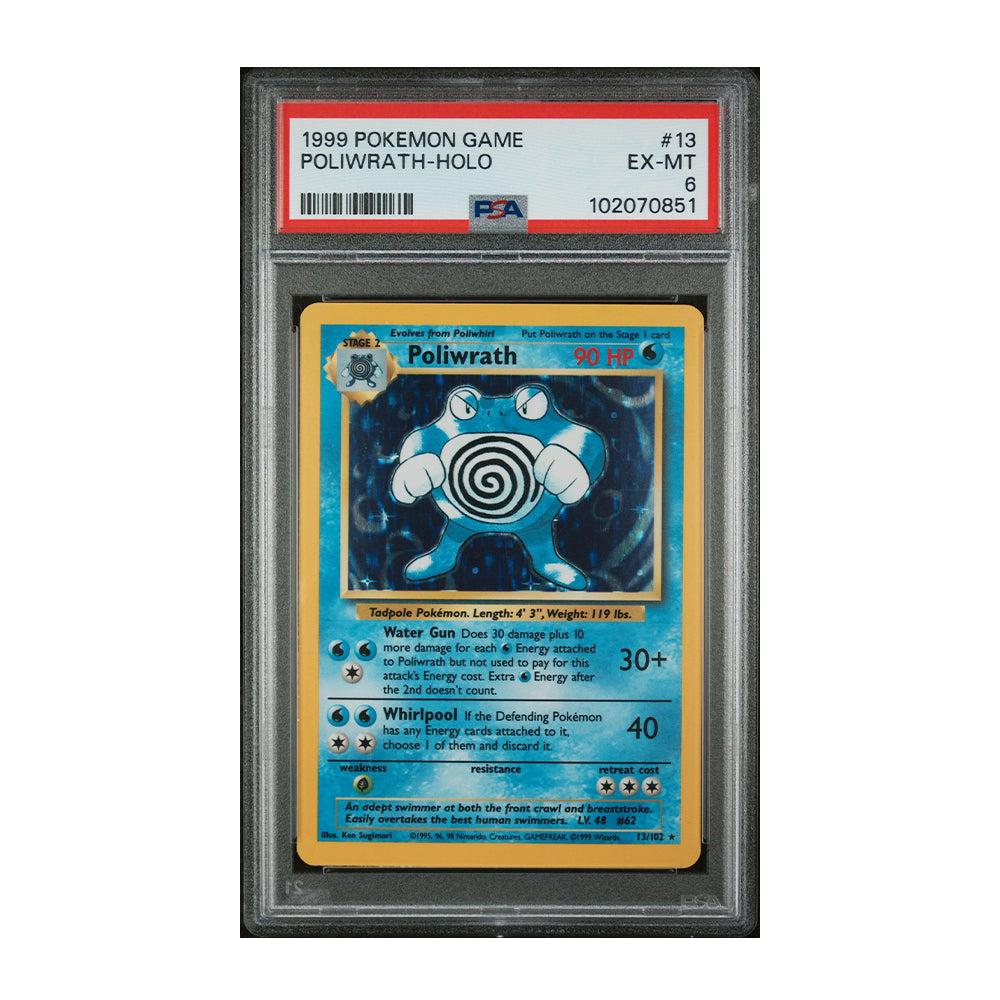 Poliwrath (13) [Holo, Graded PSA 6] - Base Set (BS)