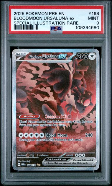 Bloodmoon Ursaluna ex #168 - [Graded PSA 9] SV: Prismatic Evolutions (PRE)