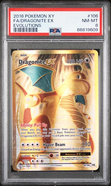 Dragonite EX (Full Art) - [Graded PSA 8] XY - Evolutions (EVO)