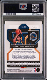 Jonathan Kuminga 2021 Panini Prizm #307 Blue Wave - [PSA Graded 9] - Back