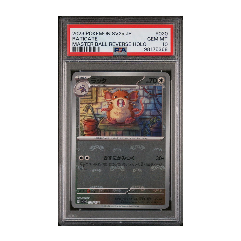 Raticate (Master Ball) - [Reverse Holo, Graded PSA 10] SV: Scarlet & Violet 151