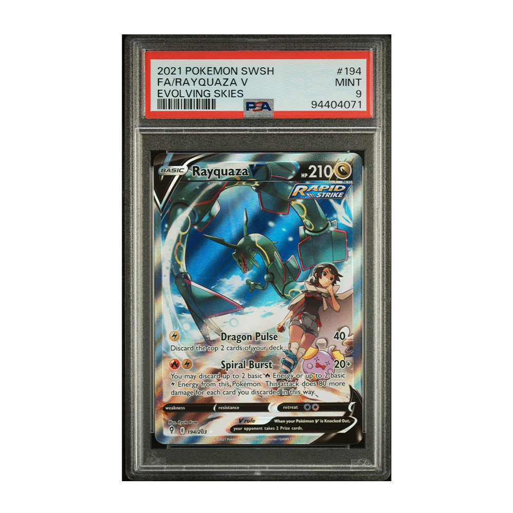 Rayquaza V [Japanese, Holo, Graded PSA 9] -  Japanese Evolving Skies