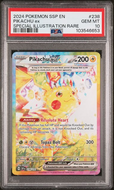 Pikachu Ex Special Illustration Rare #238 - [Graded PSA 10] Surging Sparks