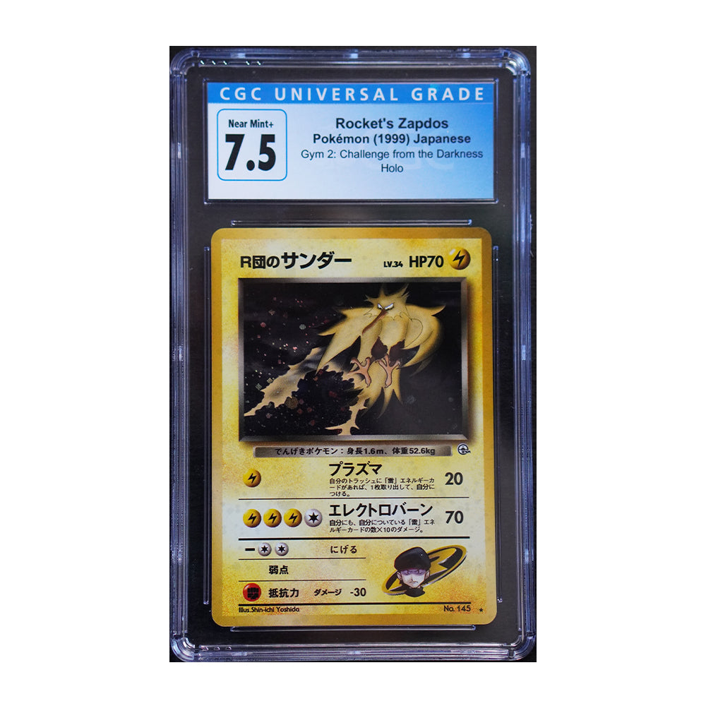 Rocket's Zapdos (145) - [Japanese, Holo, Graded CGC 7.5] - Japanese Challenge From the Darkness