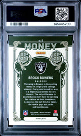 Brock Bowers 2024 Panini Mosaic Money #6 - [PSA Graded 10] - Back