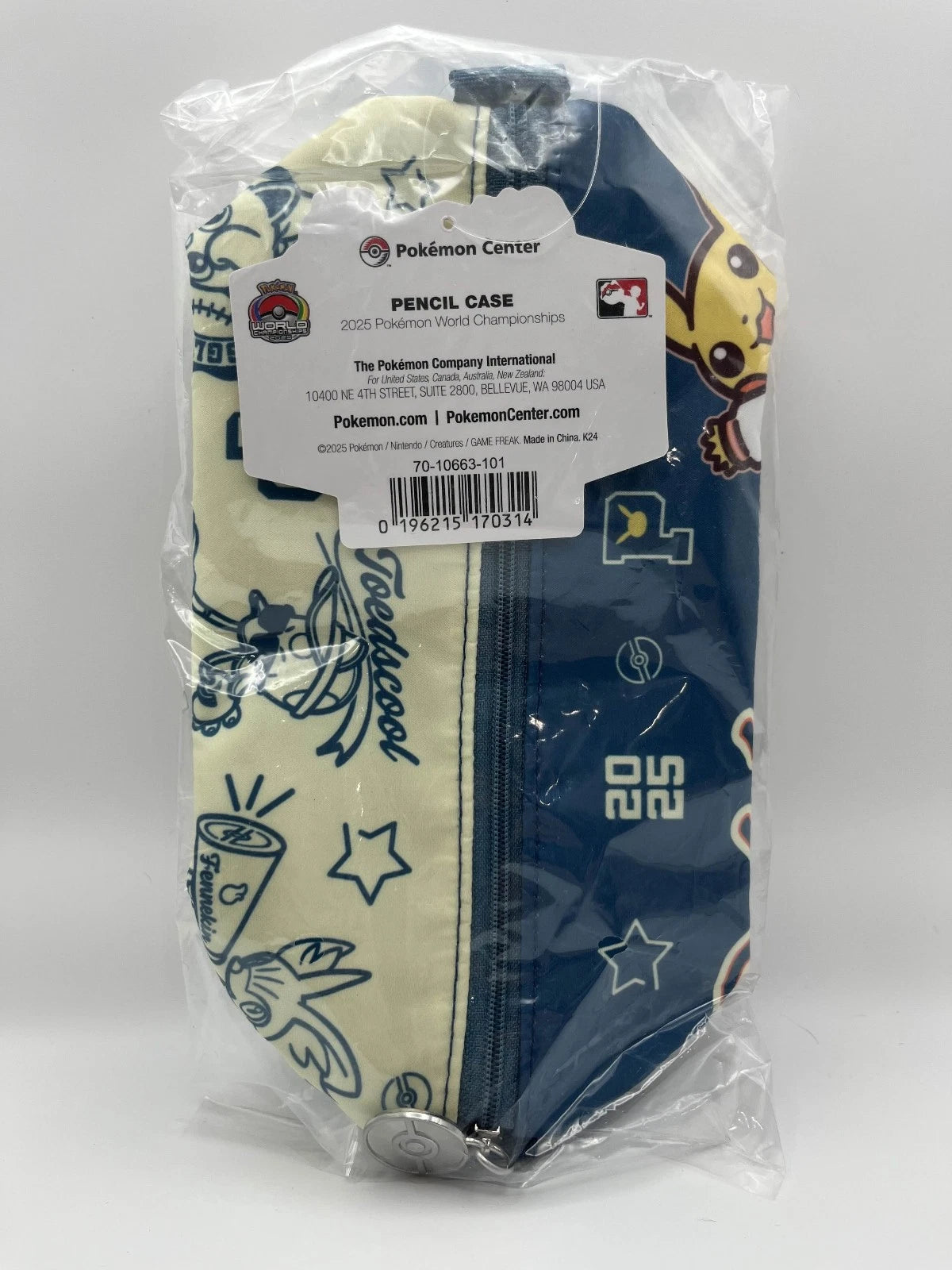 Varsity Pikachu Pencil Case - Pokemon Center Pokemon Worlds 2025 Exclusive