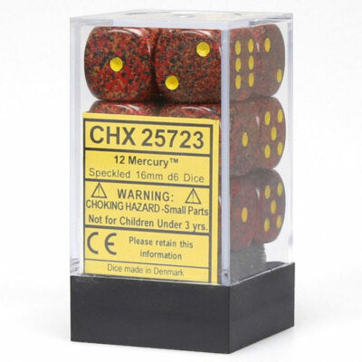 Speckled Mercury 16mm D6 Dice Block (12 Dice) - Chessex