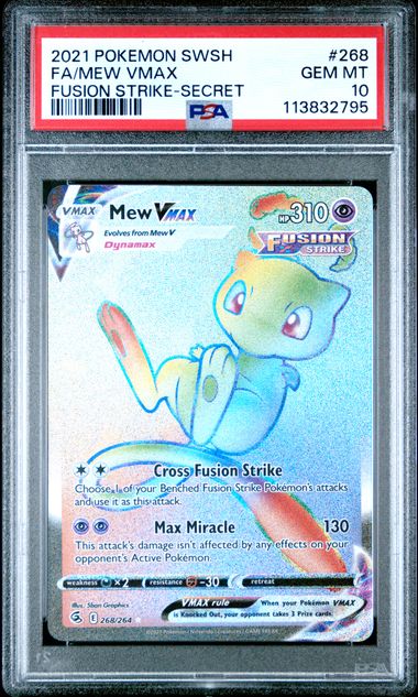 Mew VMAX (Secret) #268- [Graded PSA 10] SWSH08: Fusion Strike (SWSH08)